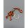 Moai Bead mit Lanyard und Schlüsselring EDC Every Day Carry Schwarz Rot Gold