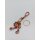 Moai Bead mit Lanyard und Schlüsselring EDC Every Day Carry Schwarz Orange Neon Lachs