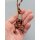 Moai Bead mit Lanyard und Schlüsselring EDC Every Day Carry Schwarz Orange Neon Lachs