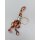 Moai Bead mit Lanyard und Schlüsselring EDC Every Day Carry Schwarz Orange Neon Lachs