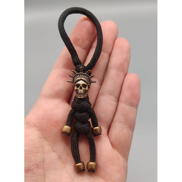 Black Liberty Statue Lanyard Bead Paracord