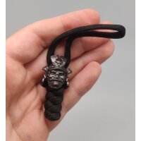 Black Samurai Lanyard Bead Paracord aus Messing