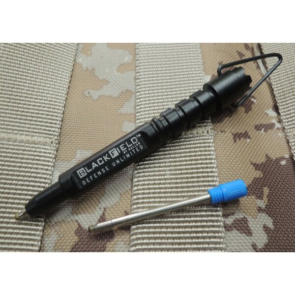BlackField Mini Tactical Pen Kugelschreiber Kubotan aus Metall schwarz 88258
