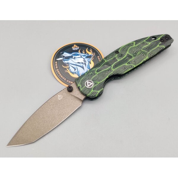 QSP Knife Turtle Punk 14C28N champagne ceramic coated Stahl G10 Griff QS158-C2