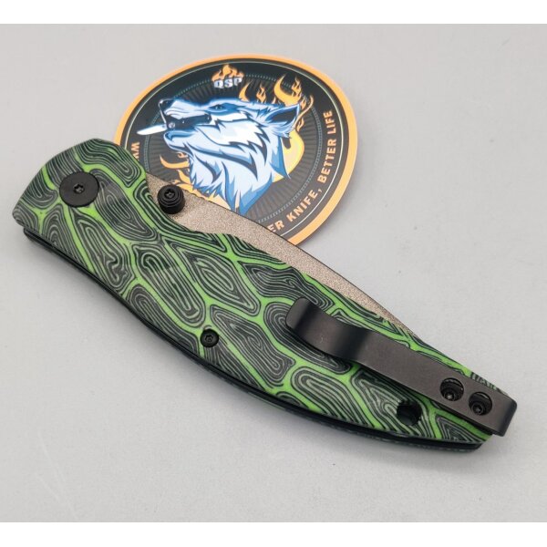 QSP Knife Turtle Punk 14C28N champagne ceramic coated Stahl G10 Griff QS158-C2