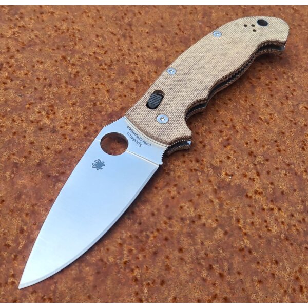 Spyderco Manix 2 XL CPM-CruWear Stahl Ball Bearing Lock & Canvas Micarta Griff  Made in USA 01SP1257