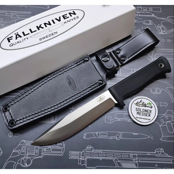 Fällkniven A1L - Expedition Knife - Lam. VG10W Stahl mit Wolfram im Stahl Lederscheide Kraton Griff