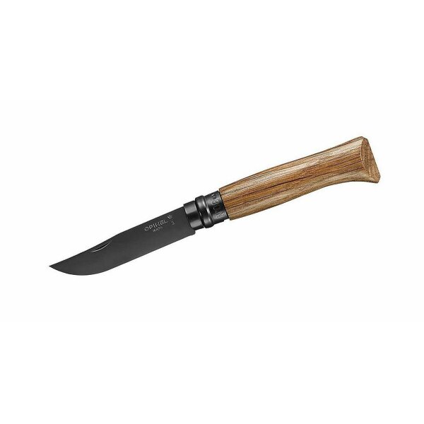 Opinel No. 8 BLACK OAK Französisches Taschenmesser Eichenholz Black Coating