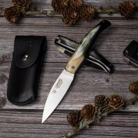 Cudeman Campera mit Lederscheide Funda und Griffen aus...