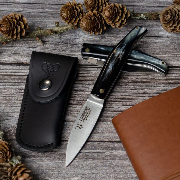 Cudeman MediumToro 444-AF Slipjoint Folder 420 Stahl Stierhorngriff + Etui