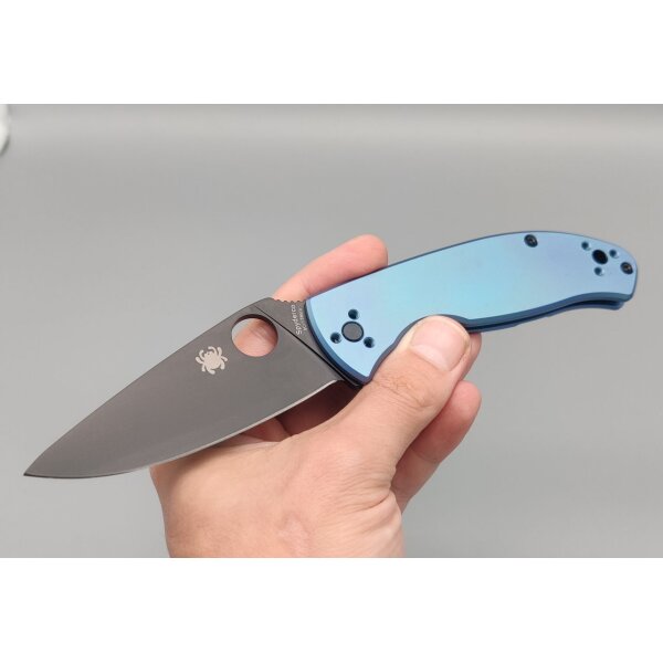 Spyderco Tenacious Taschenmesser blue blau Titan Black schwarz Klinge