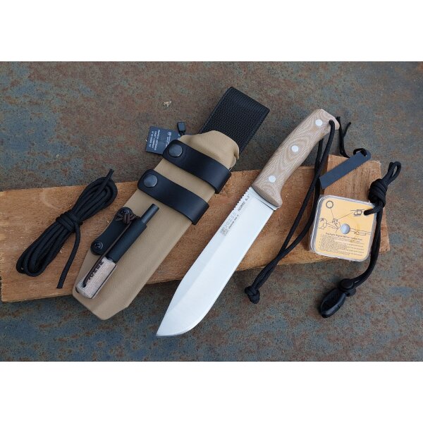 Joker Nomad 6.5 Canvas Micarta N695 Stahl Kydexscheide Feuerstarter Special Edition