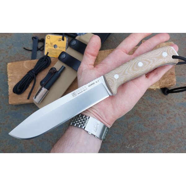 Joker Nomad 6.5 Canvas Micarta N695 Stahl Kydexscheide Feuerstarter Special Edition
