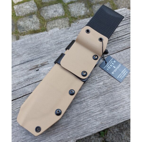 Kydexscheide desert sand für Joker Nomad 6.5 mit Feuerstarteradapter Kydex Scheide