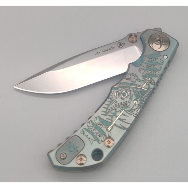 Spartan Blades SF5 Custom Magna Cut Harsey Folder - PLAGUE DOCTOR Green