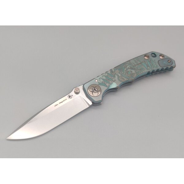 Spartan Blades SF5 Custom Magna Cut Harsey Folder - PLAGUE DOCTOR Green