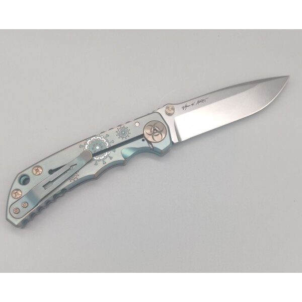 Spartan Blades SF5 Custom Magna Cut Harsey Folder - PLAGUE DOCTOR Green