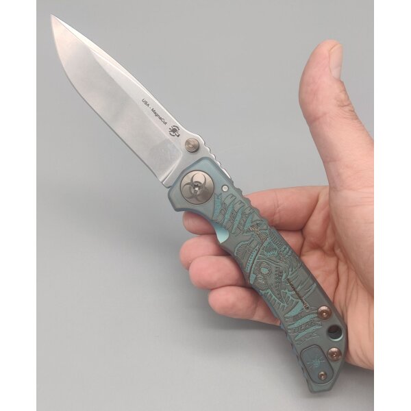 Spartan Blades SF5 Custom Magna Cut Harsey Folder - PLAGUE DOCTOR Green