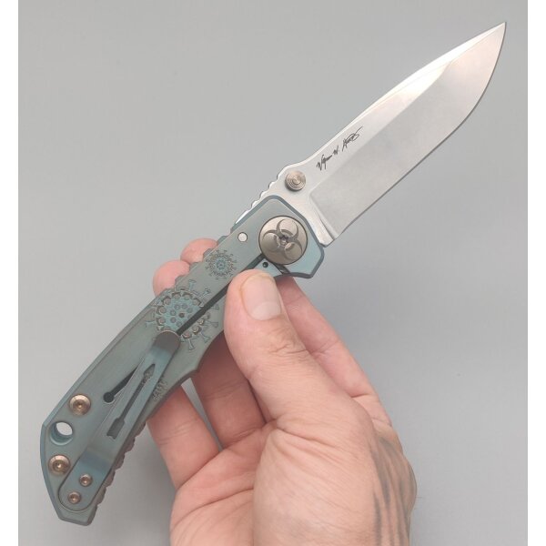 Spartan Blades SF5 Custom Magna Cut Harsey Folder - PLAGUE DOCTOR Green