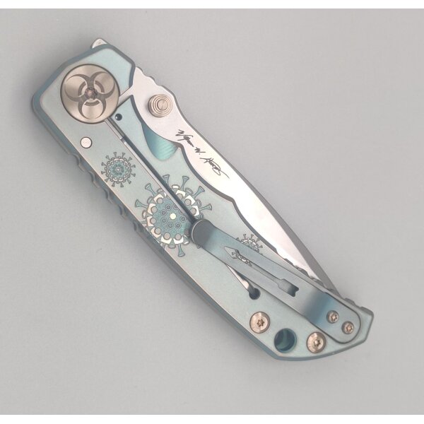 Spartan Blades SF5 Custom Magna Cut Harsey Folder - PLAGUE DOCTOR Green