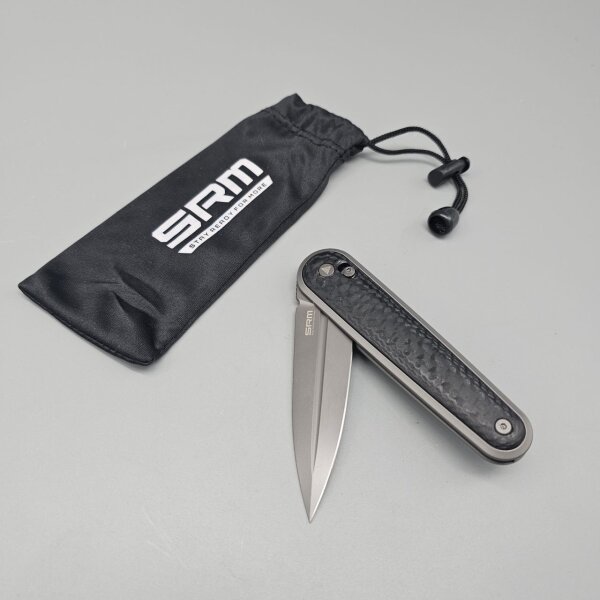 SRM Knives Zeros 251M-GB Ambi Lock Folder N690 Stahl G10 / Carbon