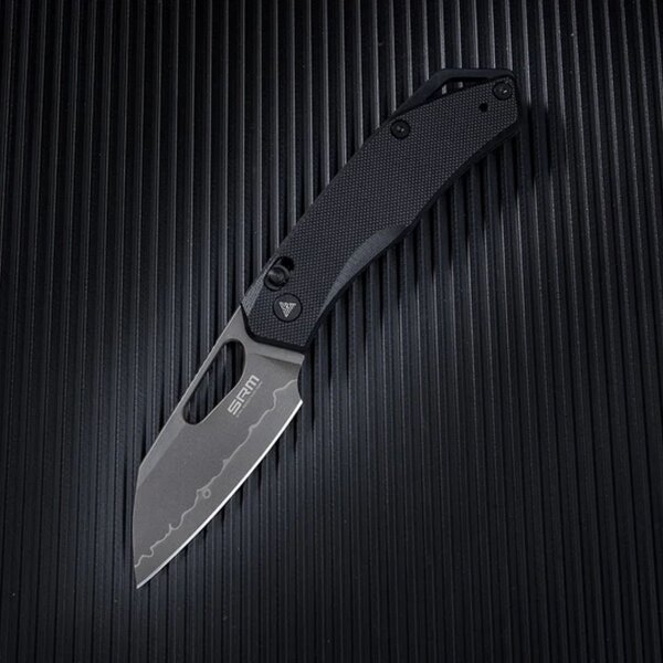 SRM Knives CUB 261M-GB2 Ambi Lock Folder Black G10 140Cr Stahl