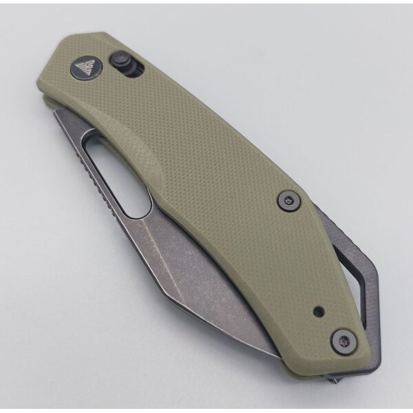 SRM Knives CUB 261M-GP Ambi Lock Folder Olive G10 154 CM Stahl