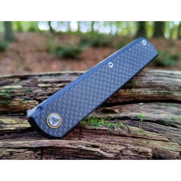 SRM Knives Qrick 408L-KB Hidden Flipper 14C28N Stahl G10 / Carbon