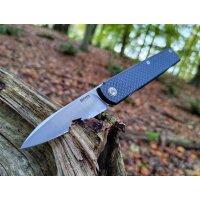 SRM Knives Qrick 408L-KB Hidden Flipper 14C28N Stahl G10...
