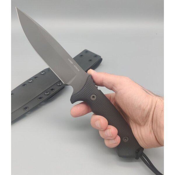 Spartan Blades Harsey Difensa fixed knife BLK mit Kydex Scheide Made in USA
