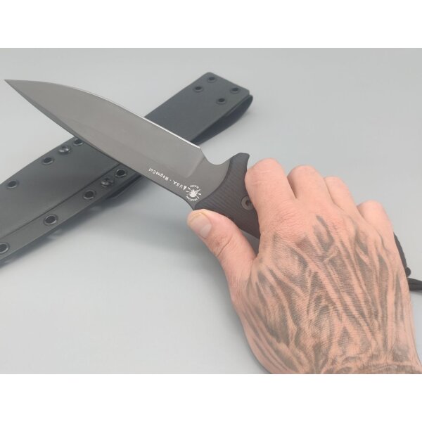 Spartan Blades Harsey Difensa fixed knife BLK mit Kydex Scheide Made in USA