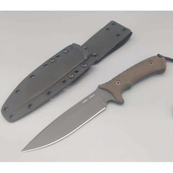 Spartan Blades Harsey Difensa fixed knife BLK GRN mit Kydex Scheide Made in USA