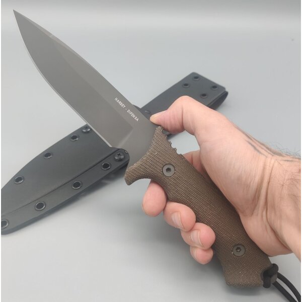 Spartan Blades Harsey Difensa fixed knife BLK GRN mit Kydex Scheide Made in USA