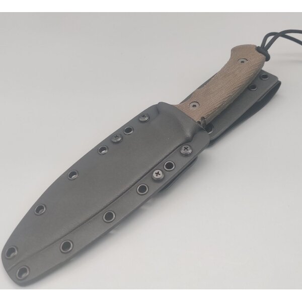 Spartan Blades Harsey Difensa fixed knife BLK GRN mit Kydex Scheide Made in USA