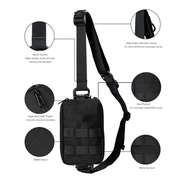 Viperade CHS2 Lighweight Sling Bag EDC Rucksack Umhängetasche
