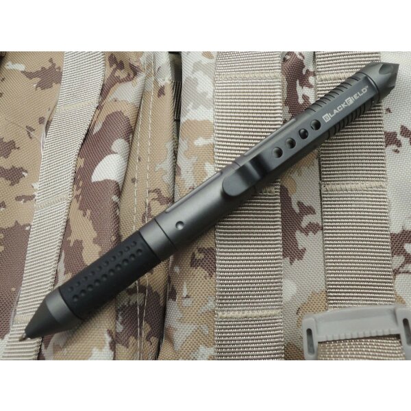 BlackField Tactical Pen Kugelschreiber Kubotan aus Aluminium grau