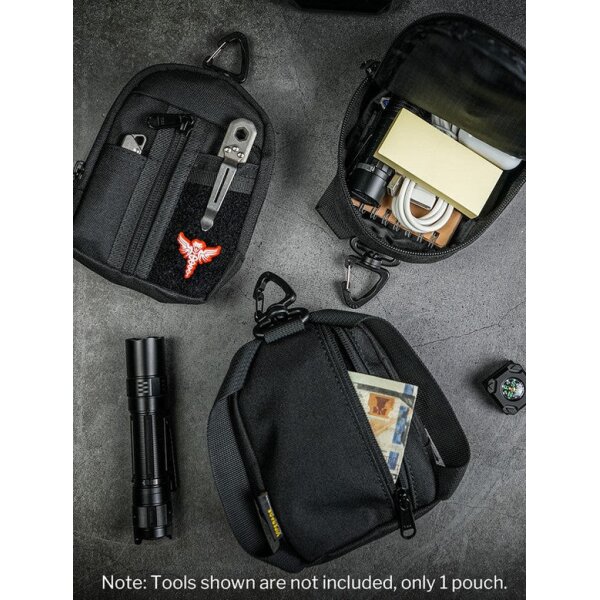 Viperade VE35 EDC Organizer Pouch Tactical Keychain Pouch Black EDC Pouch Pocket Organizer