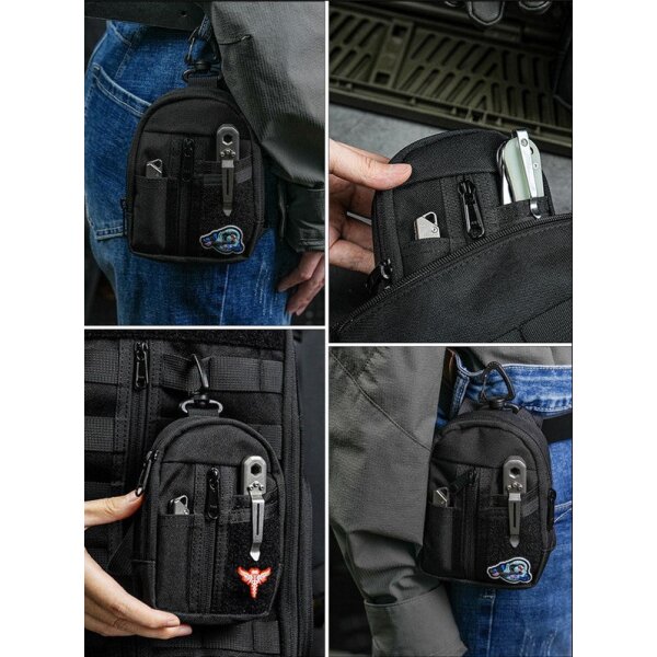 Viperade VE35 EDC Organizer Pouch Tactical Keychain Pouch Black EDC Pouch Pocket Organizer
