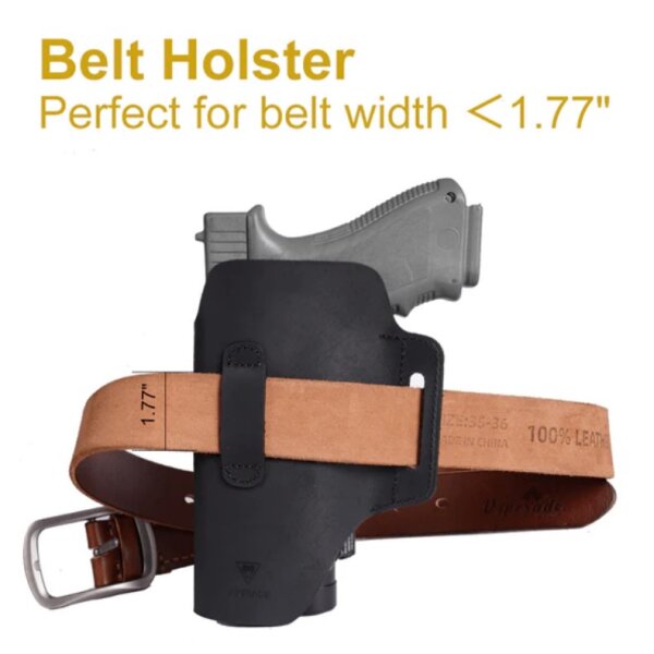 Viperade PJ21 Braun Brown Lederholster für Pistole Pistolenholster für Glock Walther HK uvm