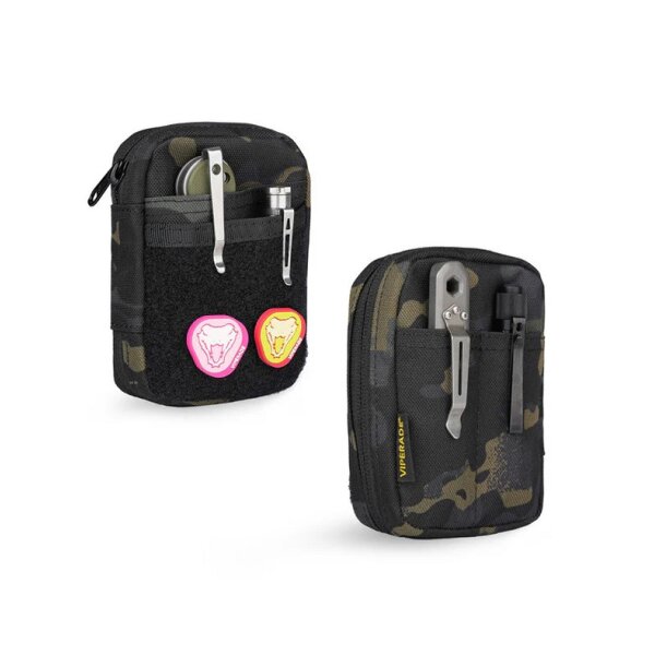 Viperade VE31 Small EDC Pouch EDC Pocket Organizer Tactical EDC Compact Pocket Organizer Pouch Tactical Keychain Pouch Black EDC Pouch Pocket Organizer
