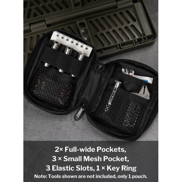 Viperade VE31 Small EDC Pouch EDC Pocket Organizer Tactical EDC Compact Pocket Organizer Pouch Tactical Keychain Pouch Black EDC Pouch Pocket Organizer