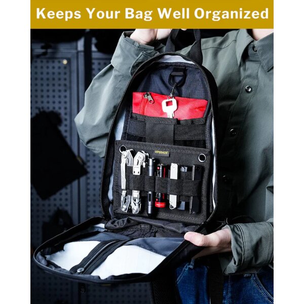 Viperade PL10-B Organizer aus Klett mit 8 Schlaufen