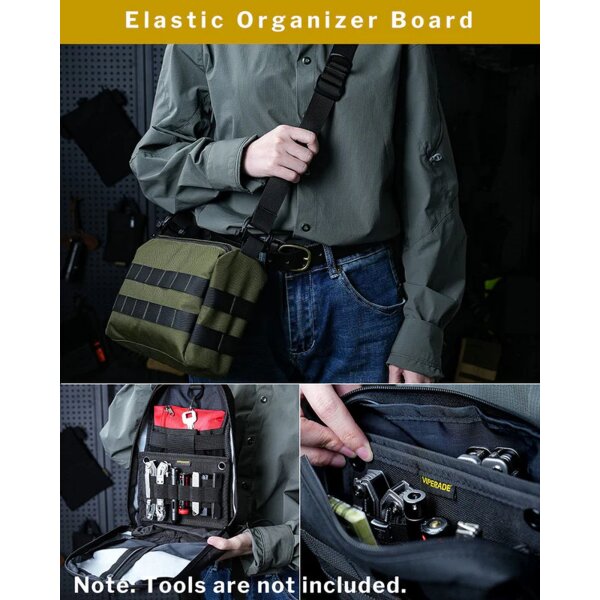 Viperade PL10-B Organizer aus Klett mit 8 Schlaufen