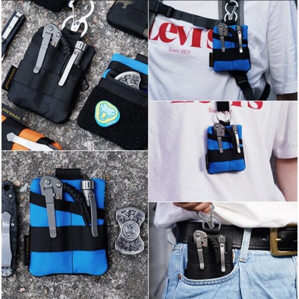 Viperade VE13-Black Mini EDC Pouch EDC Pocket Organizer Tactical EDC Compact Pocket Organizer Pouch Tactical Keychain Pouch EDC Pouch Pocket Organizer