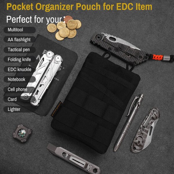 Viperade VE3 Organizer Schwarz 500D Oxford Gewebe Mehrzwecktasche