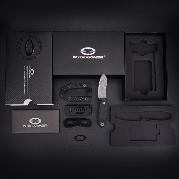 WithArmour Professional Serie NessMuk² Shredded Carbon Black Damast
