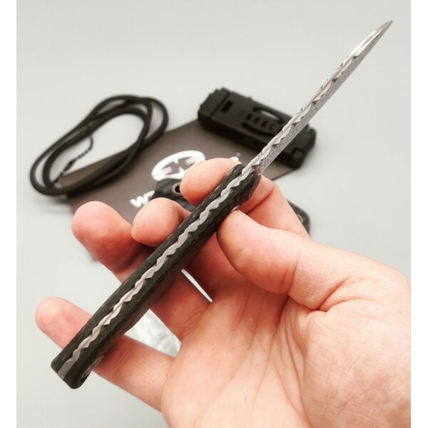 WithArmour Professional Serie NessMuk² Shredded Carbon Black Damast