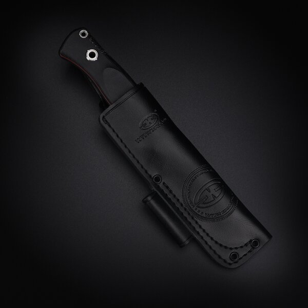 WithArmour Professional Serie Woodlands-BG Convex Bushcraft Black Micarta