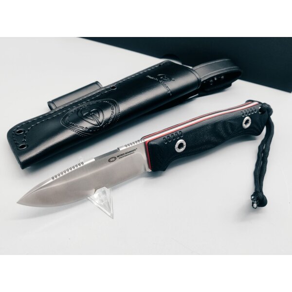 WithArmour Professional Serie Woodlands-BG Convex Bushcraft Black Micarta