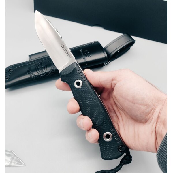 WithArmour Professional Serie Woodlands-BG Convex Bushcraft Black Micarta